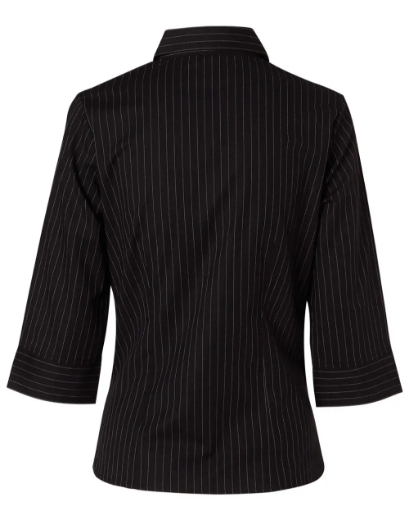 Picture of Winning Spirit, Ladies Stretch Stripe Shirt, 3/4 Sleeve